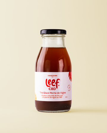 LEEF - Thé Glacé (25cl) x6 - Pêche de vigne 20 mg de CBD - LEEF CBD